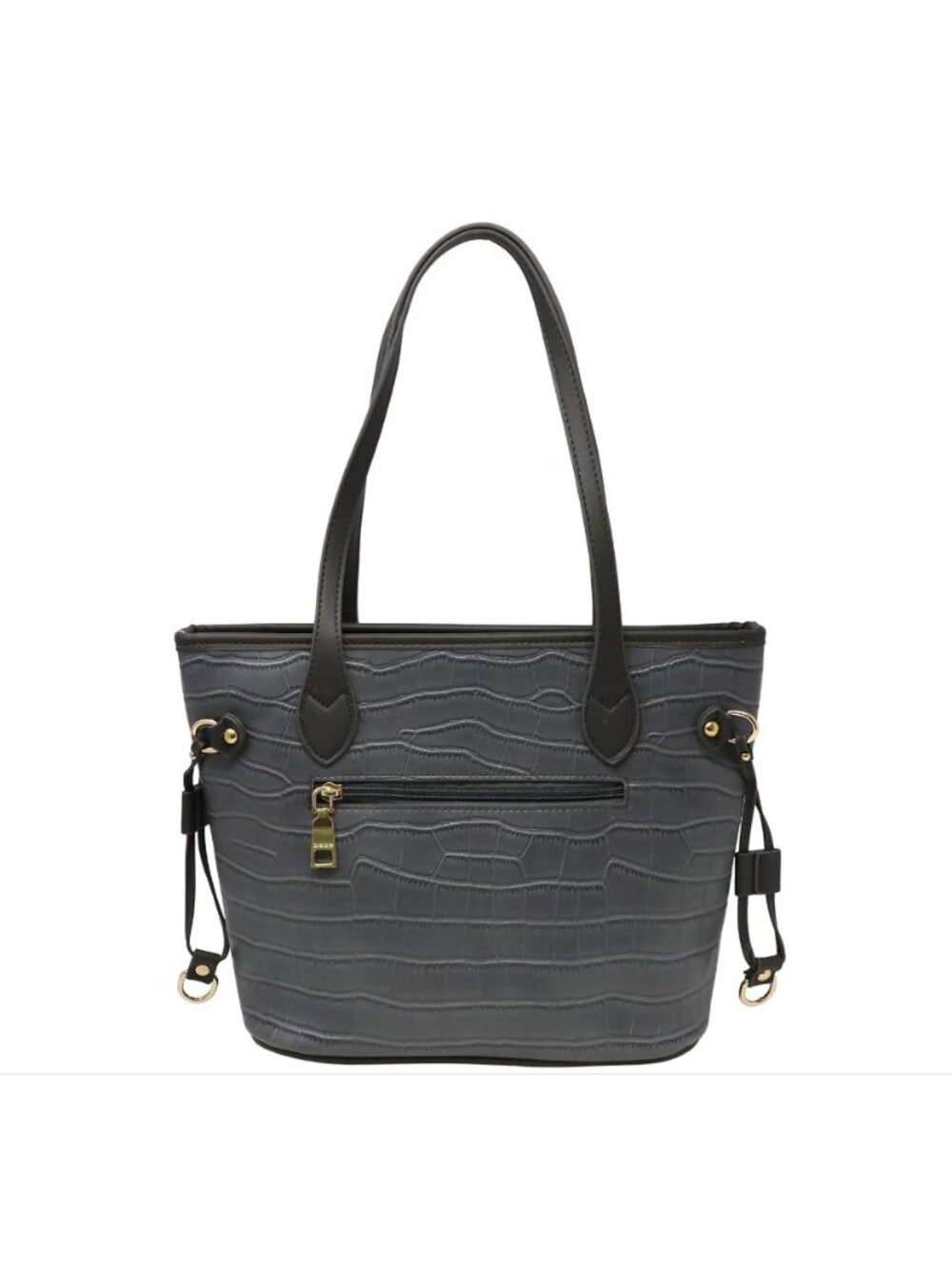 Bebe Grey Blue Micca Crocodile Small Tote Bag NWT - Picture 4 of 8